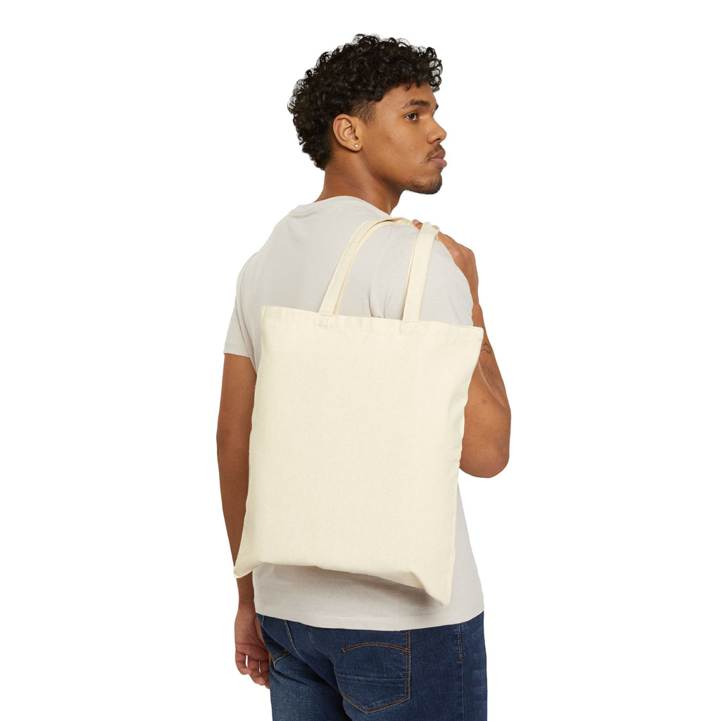 Canvas Tote Bag — "She is what she thinks she is" Heart Design