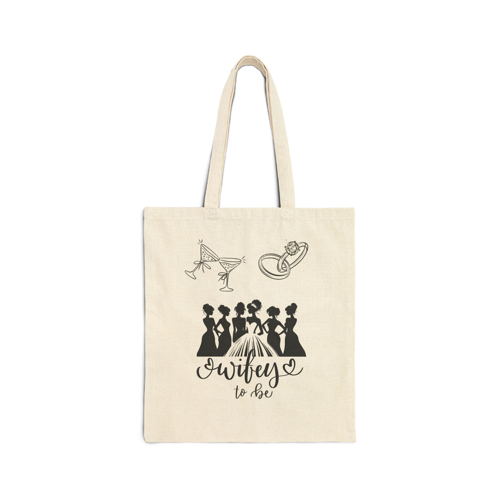 Tote Bag — "Wifey to Be" Bachelorette Canvas Tote, Bridesmaid Party Favor