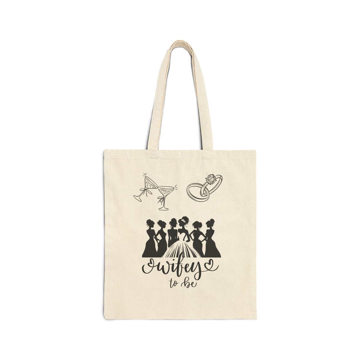 Tote Bag — "Wifey to Be" Bachelorette Canvas Tote, Bridesmaid Party Favor