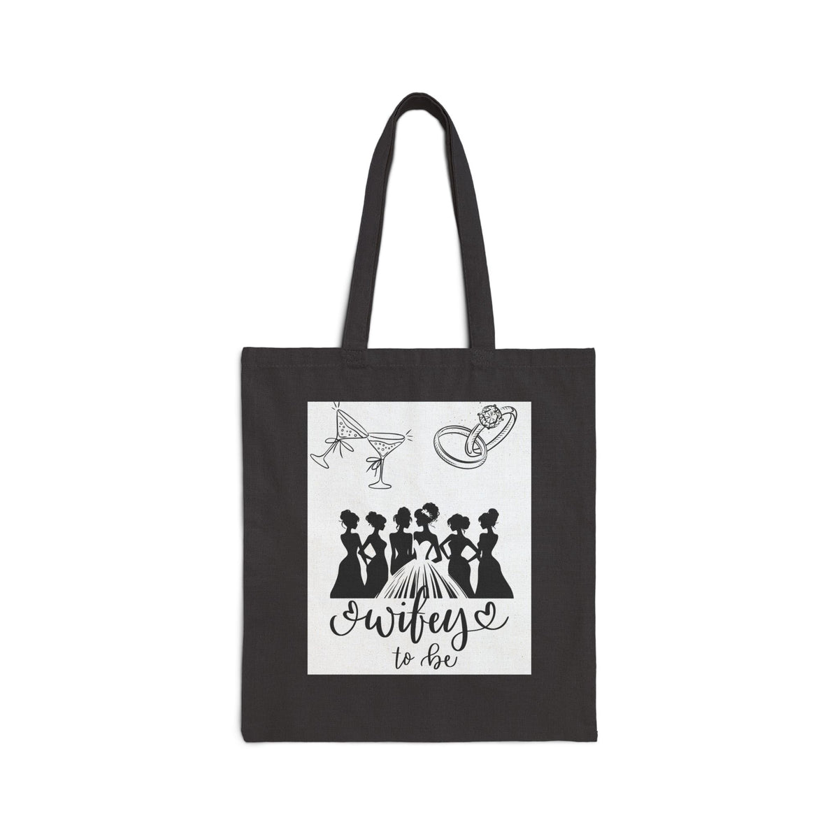 Tote Bag — "Wifey to Be" Bachelorette Canvas Tote, Bridesmaid Party Favor