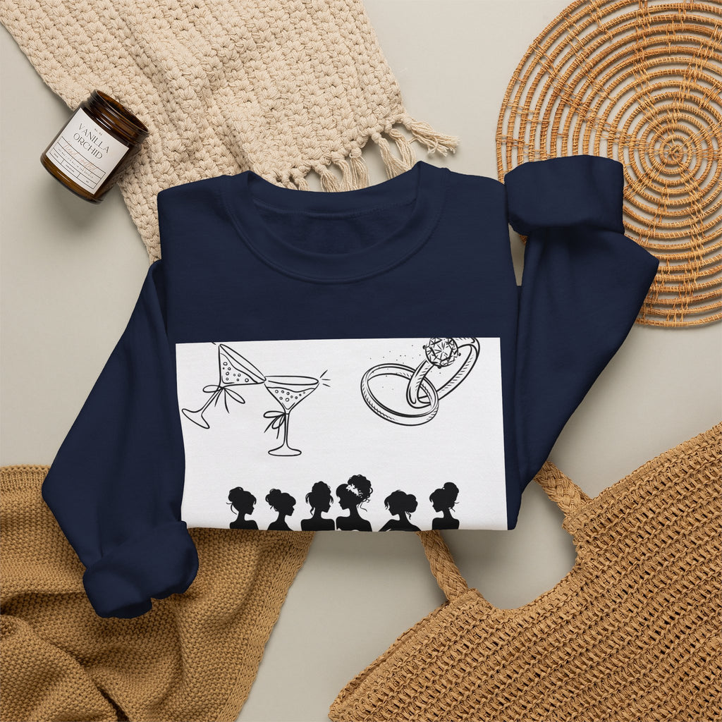 Sweatshirt — "Wifey to Be" Bachelorette Crewneck (Bridal Party Silhouette)