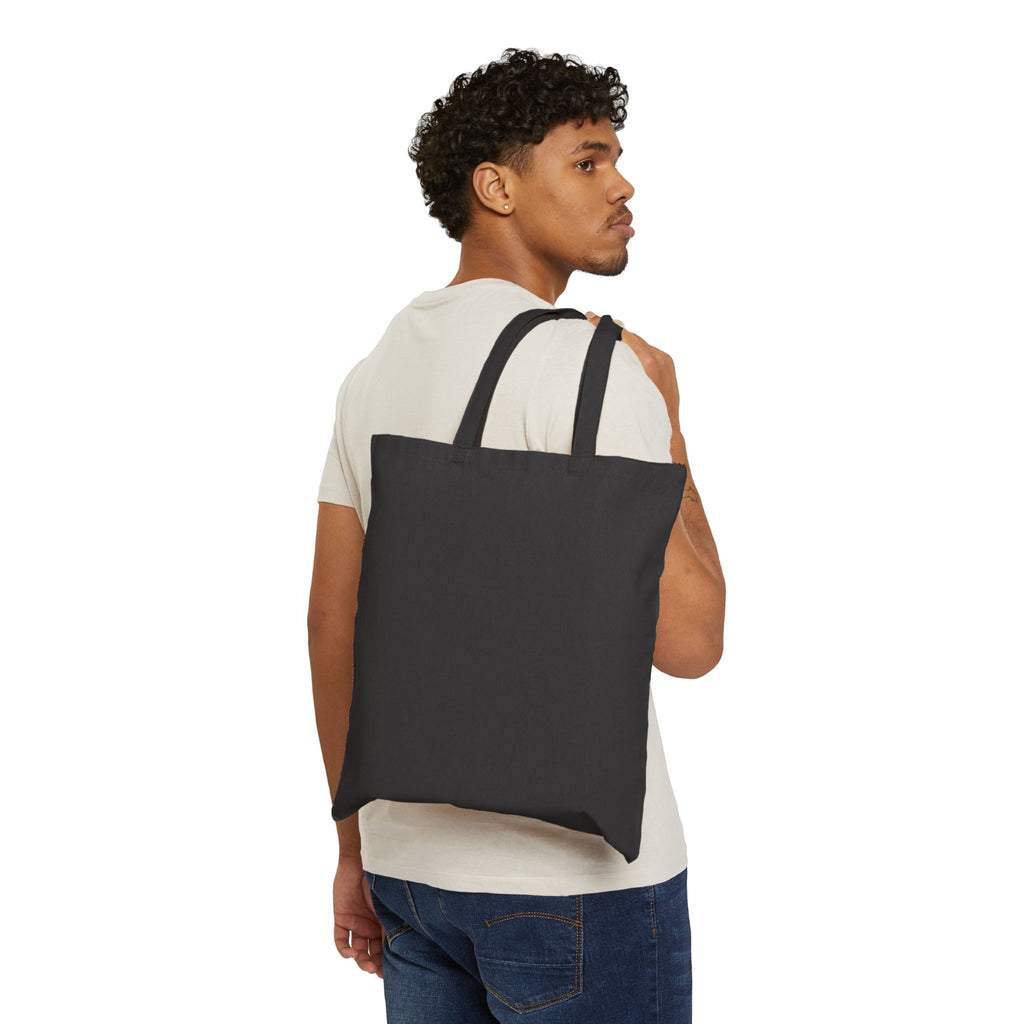 Canvas Tote Bag — "She is what she thinks she is" Heart Design
