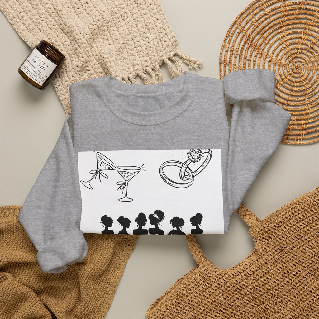 Sweatshirt — "Wifey to Be" Bachelorette Crewneck (Bridal Party Silhouette)
