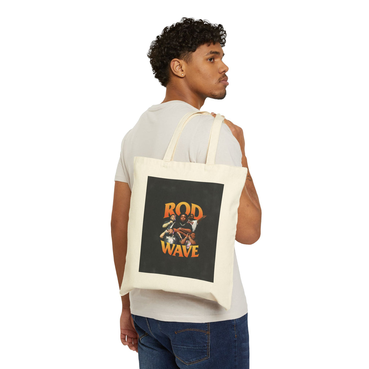 Rod Wave Graphic Tote Bag — Retro Music Lyric Canvas Shopper