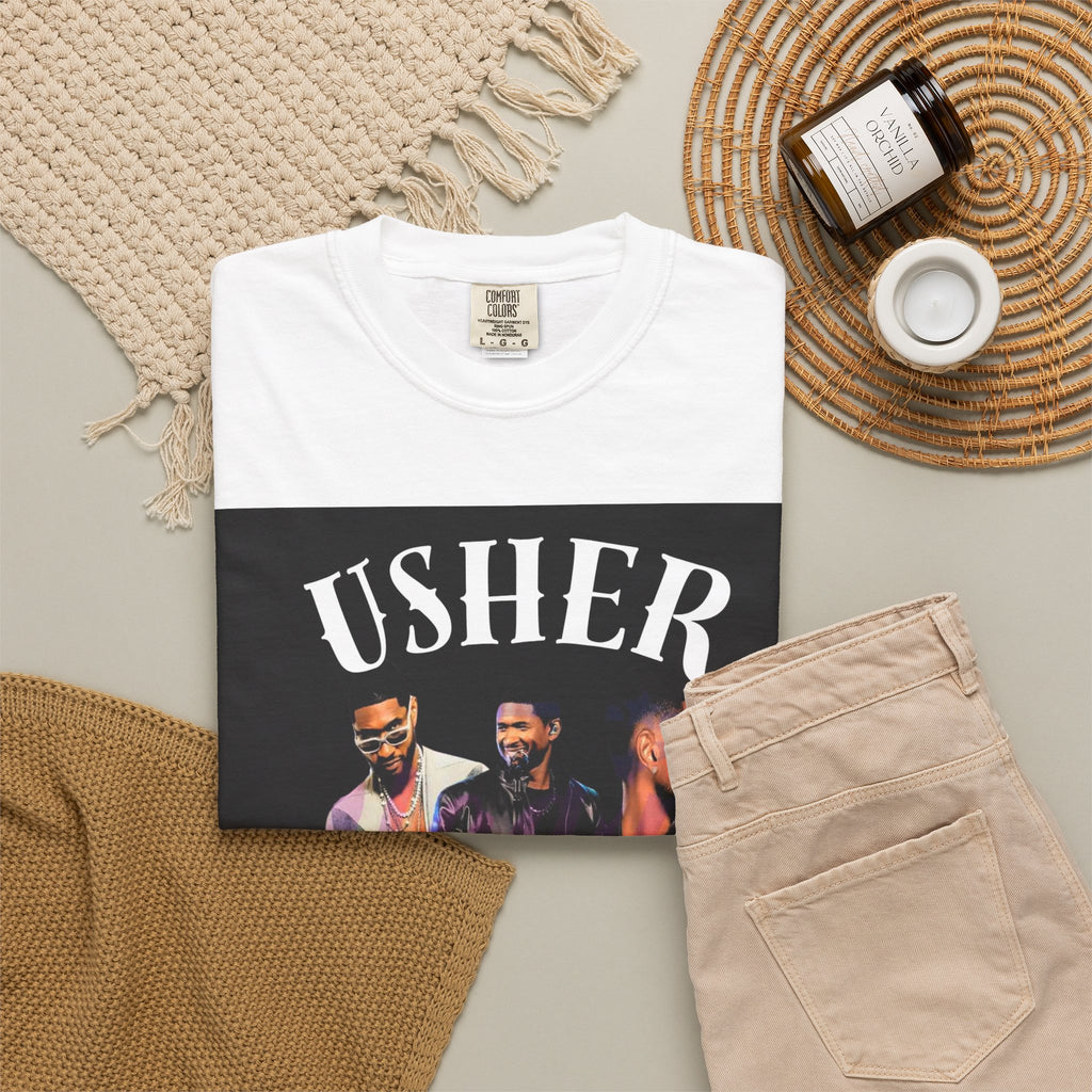 Tour Tee — Usher Collage Concert Shirt