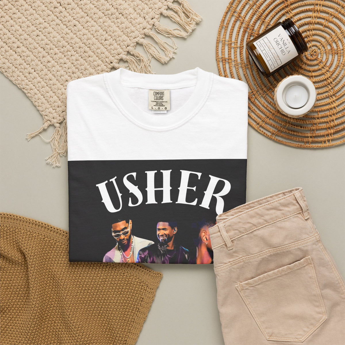 Tour Tee — Usher Collage Concert Shirt