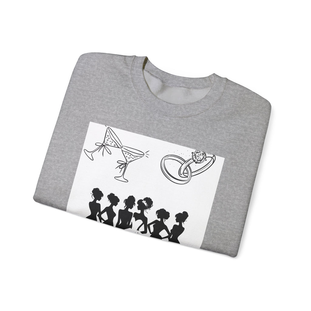 Sweatshirt — "Wifey to Be" Bachelorette Crewneck (Bridal Party Silhouette)