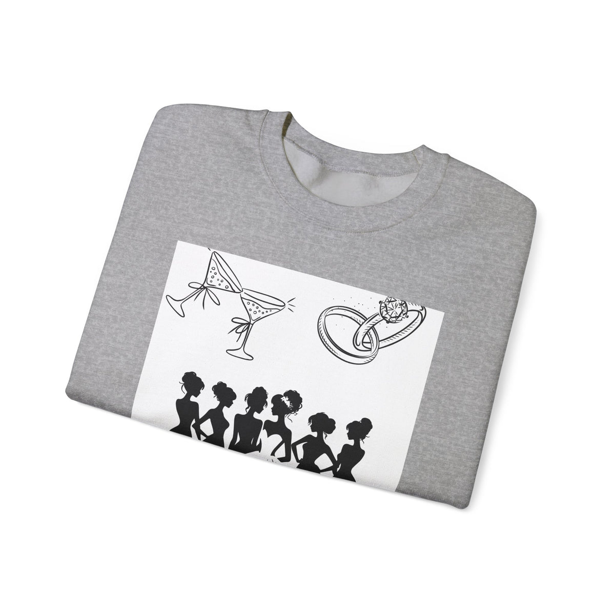 Sweatshirt — "Wifey to Be" Bachelorette Crewneck (Bridal Party Silhouette)