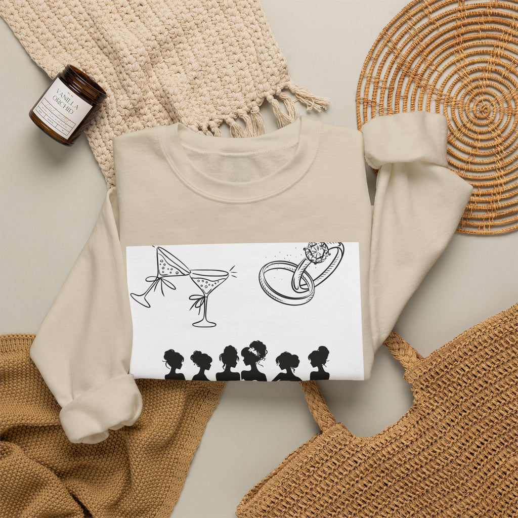Sweatshirt — "Wifey to Be" Bachelorette Crewneck (Bridal Party Silhouette)