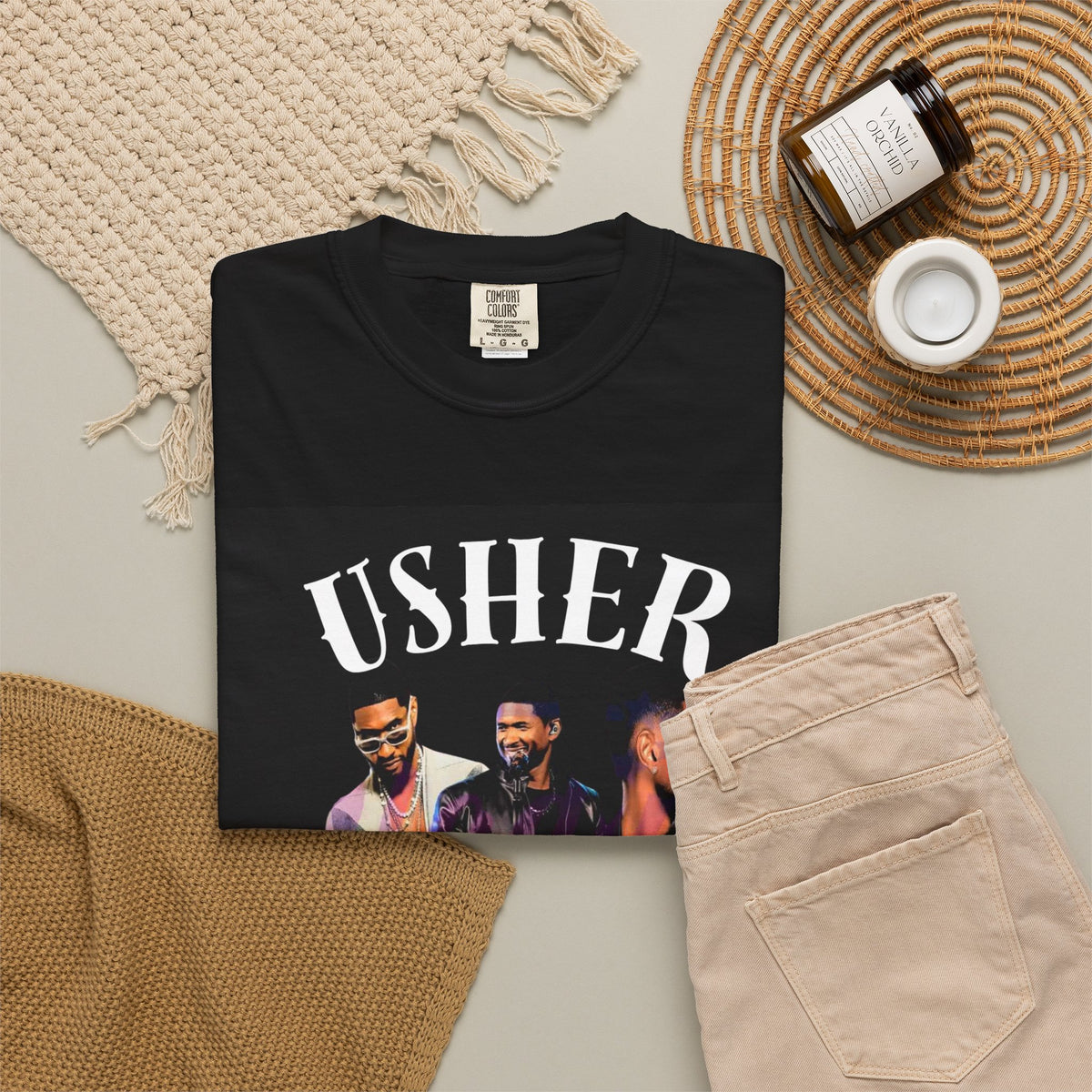 Tour Tee — Usher Collage Concert Shirt