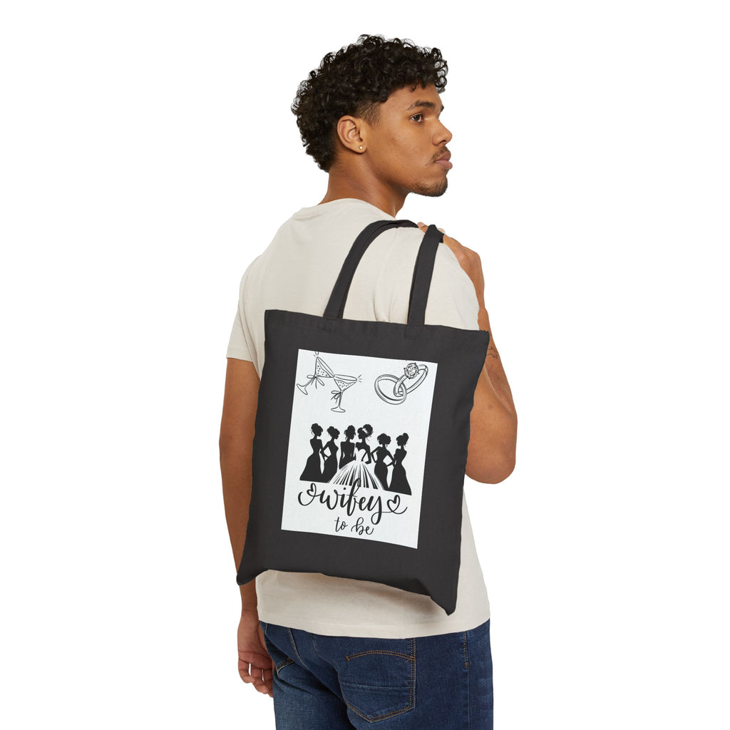 Tote Bag — "Wifey to Be" Bachelorette Canvas Tote, Bridesmaid Party Favor