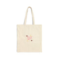 Canvas Tote Bag — "She is what she thinks she is" Heart Design