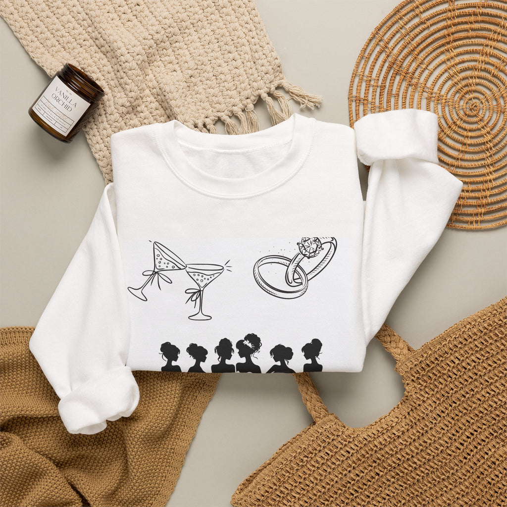 Sweatshirt — "Wifey to Be" Bachelorette Crewneck (Bridal Party Silhouette)