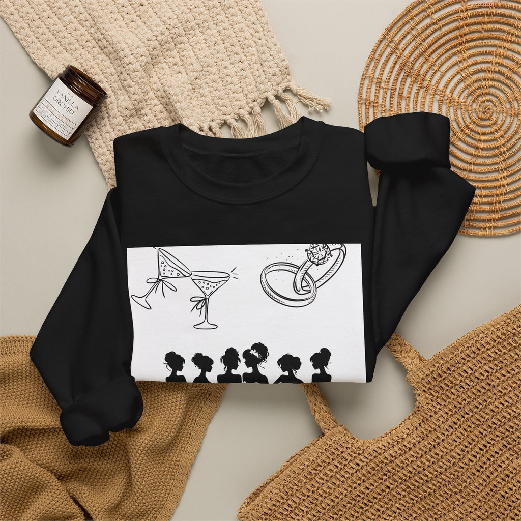 Sweatshirt — "Wifey to Be" Bachelorette Crewneck (Bridal Party Silhouette)