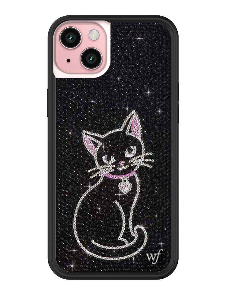 Rhinestone | Black Cat iPhone Case