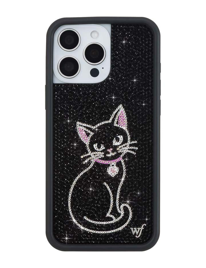 Rhinestone | Black Cat iPhone Case