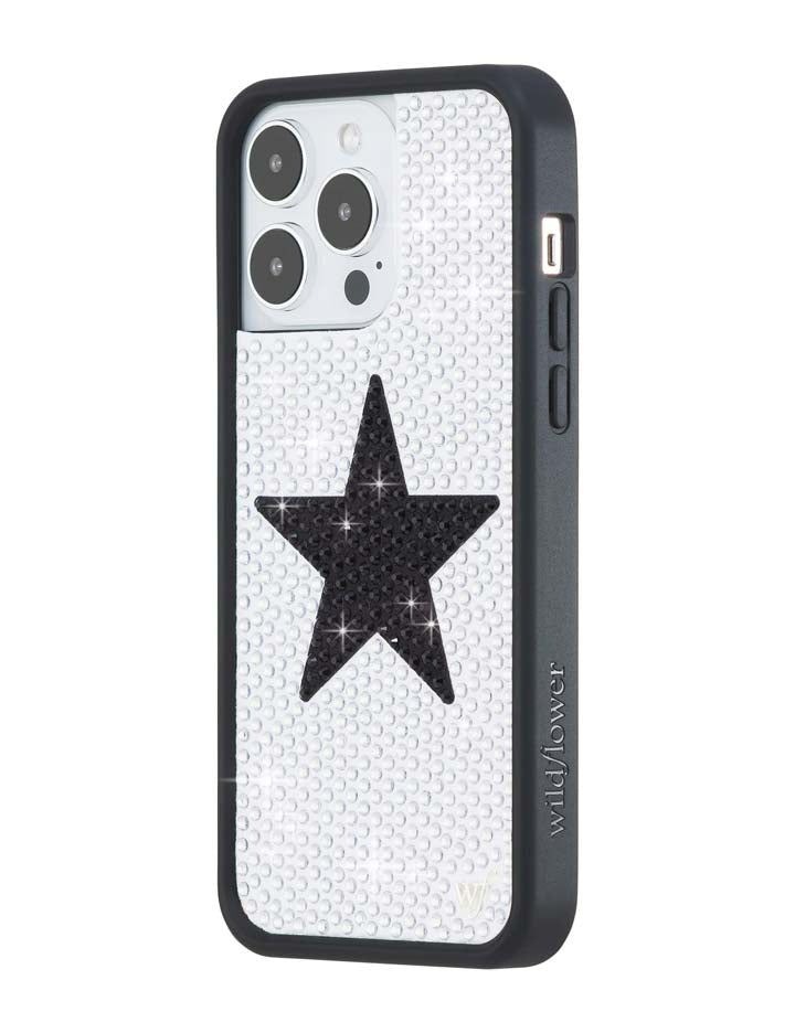 Rhinestone Star| White and Black iPhone Case