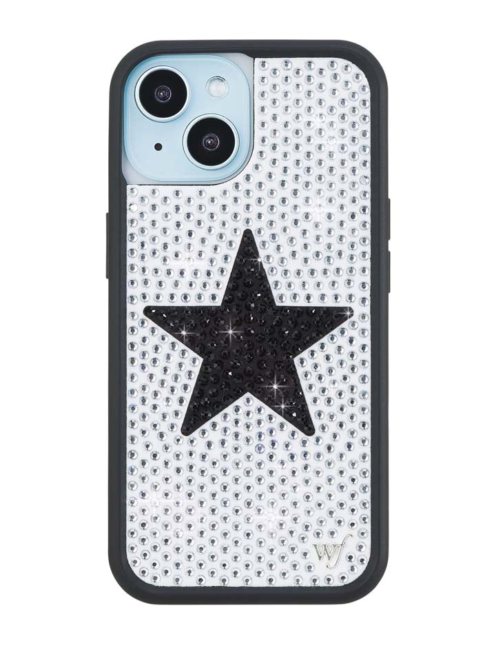 Rhinestone Star| White and Black iPhone Case