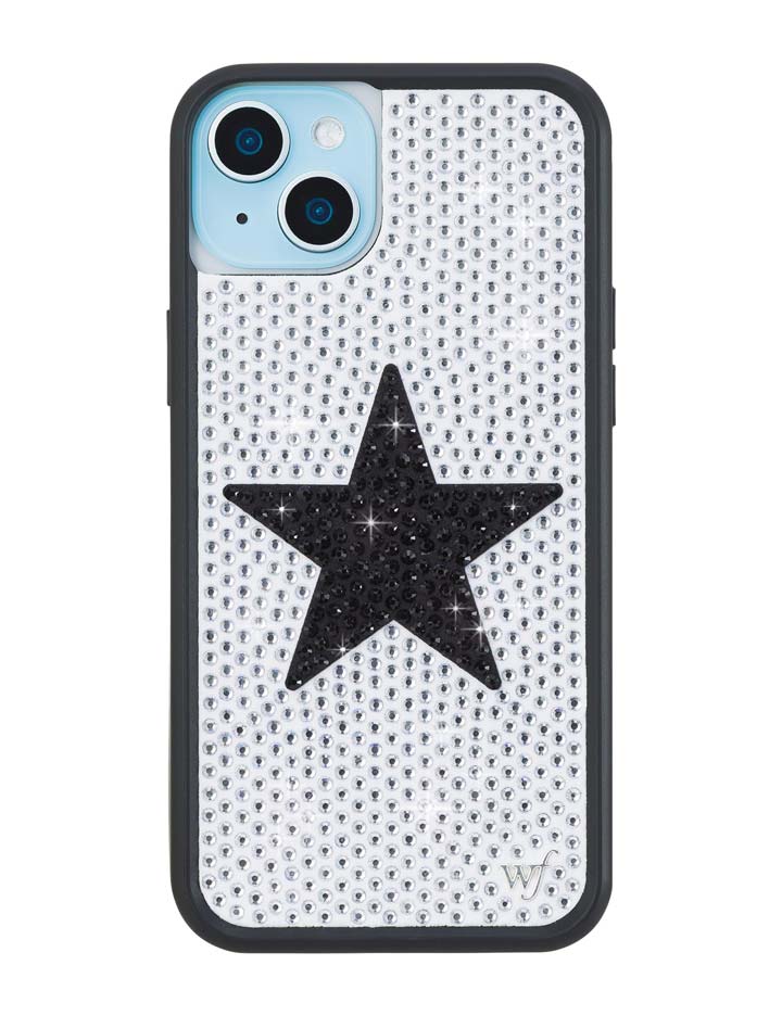 Rhinestone Star| White and Black iPhone Case