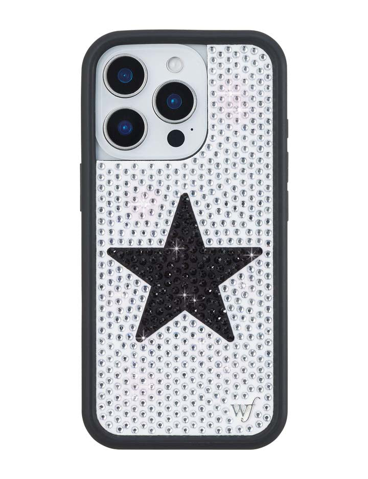 Rhinestone Star| White and Black iPhone Case