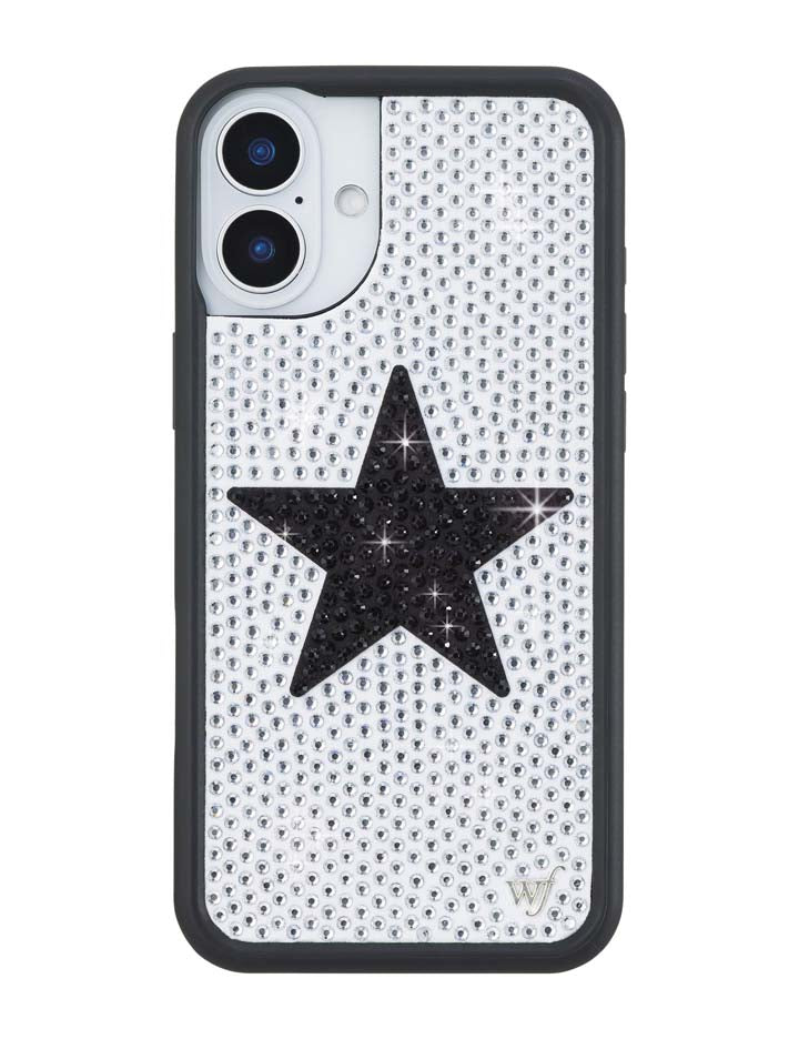 Rhinestone Star| White and Black iPhone Case