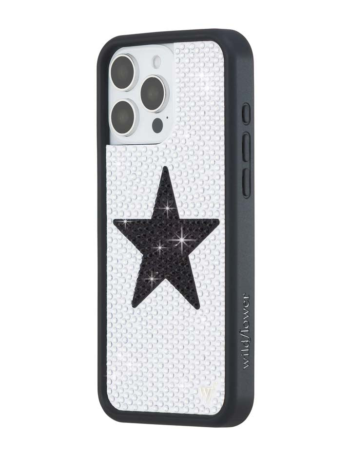Rhinestone Star| White and Black iPhone Case