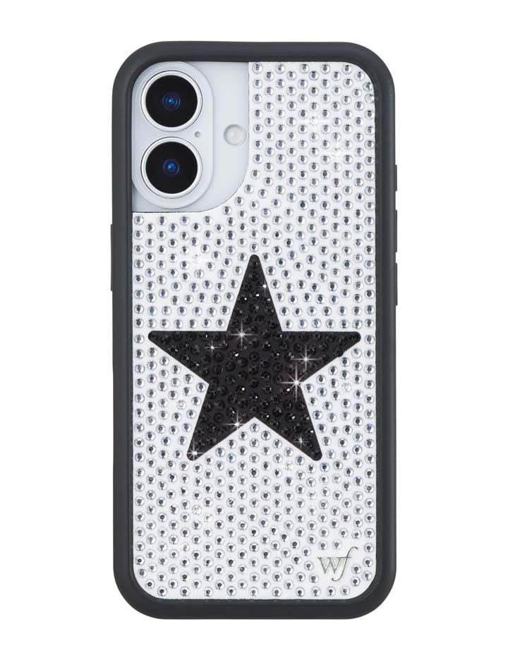 Rhinestone Star| White and Black iPhone Case